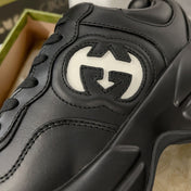 GG Rhyton Trainer Leather Black