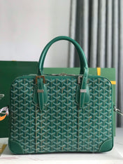 AMBASSADE DOCUMENT CASE 35 IN GREEN GOYARDINE CANVAS