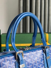 AMBASSADE DOCUMENT CASE 35 IN SAPPHIRE BLUE GOYARDINE CANVAS