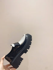 BALENCIAGA 25S LOAFERS IN BLACK MIX WHITE CALFSKIN