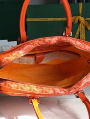 AMBASSADE DOCUMENT CASE 35 IN ORANGE GOYARDINE CANVAS