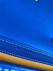 233 BAG 25 IN SAPPHIRE BLUE CALFKIN AND GOYARDINE CANVAS