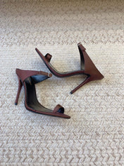 GAP CRYSTAL-BUCKLE SLIDE SANDALS IN SHIRAZ RED SILK