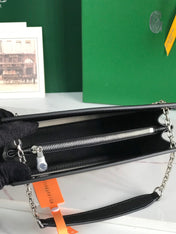 ROUETTE STRUCTURÉ MINI BAG 21 IN BLACK GOYARDINE CANVAS AND CALFSKIN