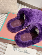 LP NATURAL WINTERCOZY WOOL VIOLET SLIPPERS