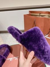 LP NATURAL WINTERCOZY WOOL VIOLET SLIPPERS