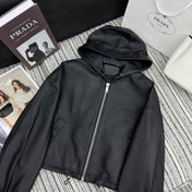 PRADA 25S SHEARLING HOODED JACKET 336