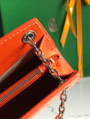 ROUETTE STRUCTURÉ MINI BAG 21 IN ORANGE GOYARDINE CANVAS AND CALFSKIN