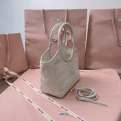 IVY HANDBAG 22 IN WHITE CANVAS
