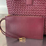 LARGE CABAT 51 IN BURGUNDY RED LAMBSKIN
