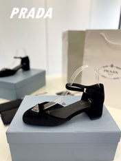 PRA MARY JANE PUMPS BLACK SATIN
