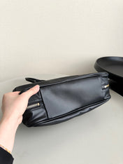 BEAU BAG 34 IN BLACK LEATHER