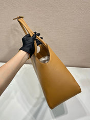 ELEGANT TOTE BAG 40 IN CIDER BROWN SMOOTH CALFSKIN