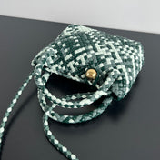 MINI TOSCA 20 IN WHITE MIX GREEN CALFSKIN