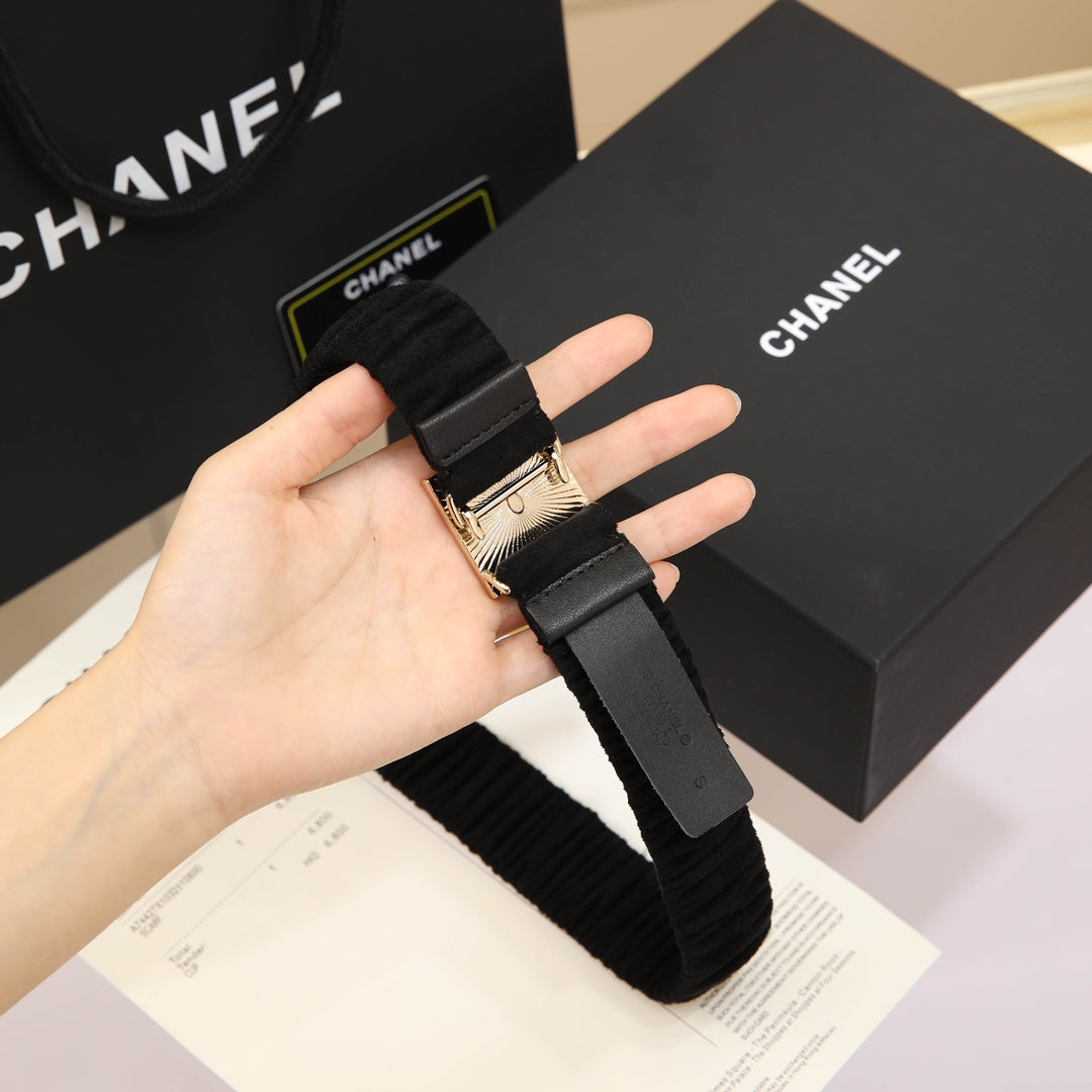 CHANEL 26S BELT 30 MM IN BLACK 658428