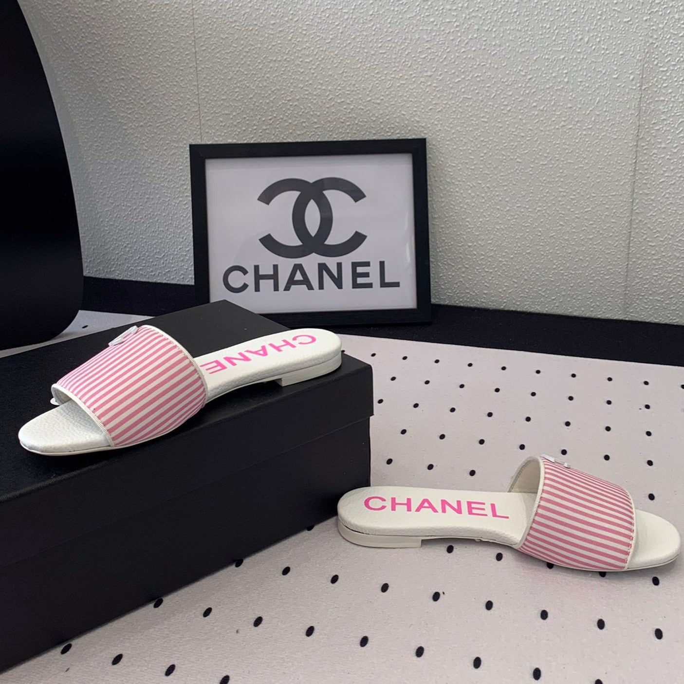 MULES pink LAMBSKIN