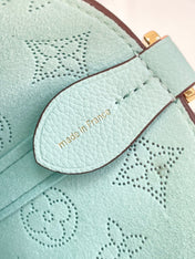 BLOSSOM PM 20 IN SKY BLUE MONOGRAM PERFORATED CALFSKIN