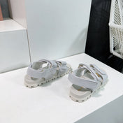 Sandals White Sheepskin With Stylized Straps