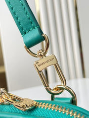 NANO ALMA 18 IN TURQUOISE QUILTED LAMBSKIN GOLD HARDWARE