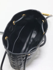 MINI 27 NOLITA BAG IN BLACK MACROCANNAGE CALFSKIN