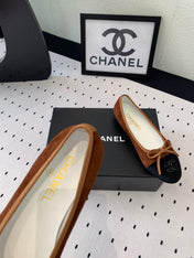 BALLET FLAT BROWN MIX BLACK VELVET