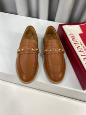 LEISURE FLOWS SPLIT LOAFER IN BRONZE BROWN CALFSKIN