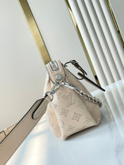 HAND IT ALL PM 29 IN BEIGE MONOGRAM PERFORATE CALFSKIN SILVER HARDWARE