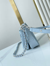 MULTI POCHETTE ACCESSOIRES 24 IN BEAU BLUE MONOGRAM EMPREINTE LEATHER