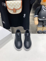 CHLOÉ NAMA SNEAKER 5 CM IN BLACK CALFSKIN