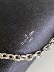 SLIM TRUNK 23 IN BLACK CALFSKIN SILVER HARDWARE