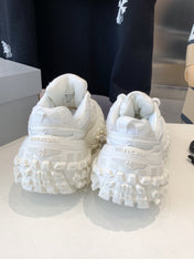 CHUNKY SNEAKERS IN WHITE POLYURETHANE, POLYESTER AND NYLON
