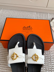 HM 26S JOYCE SANDAL IN WHITE CALFSKIN