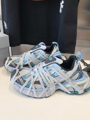 3XL EXTREME LACE SNEAKER GRAY AND LIGHT BLUE