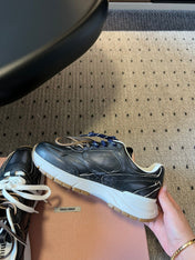 MIUMIU 26S SNEAKERS 530 SL IN BLACK CALFSKIN
