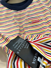 STRIPED CREW NECK TEE 25S IN COTTON 266086