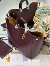 DIOR 26S TOUJOURS BAG 37 IN DARK RED CALFSKIN