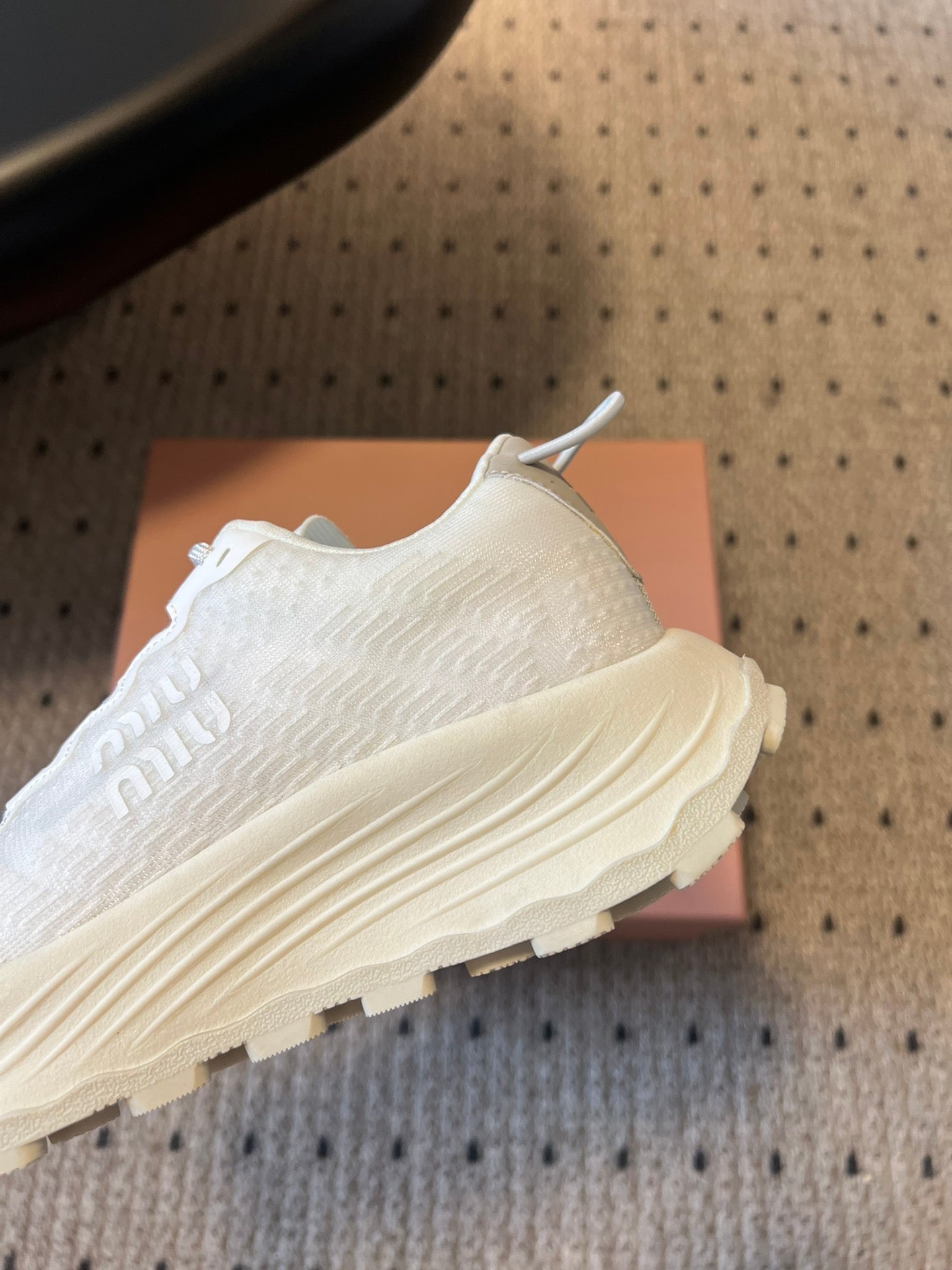 MIUMIU 26S SNEAKERS IN WHITE TECHNICAL FABRIC