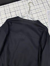 PRADA 25S LIGHTWEIGHT ROUND-NECK LINEN JACKET 368