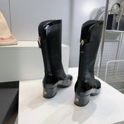 CHANEL SHORT BOOTS 25S 45 MM IN BLACK LAMBSKIN