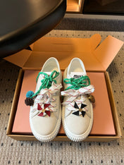 MIUMIU 26S SNEAKERS 50MM IN SAND BEIGE SUEDE