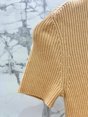 MIUMIU SHORT-SLEEVE KNIT TOP STYLE 263