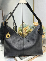 DIOR 26S VOYAGE BAG 34 IN BLACK CALFSKIN