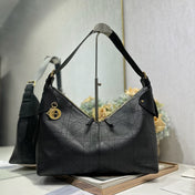 DIOR 26S VOYAGE BAG 34 IN BLACK CALFSKIN
