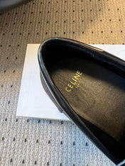 CELINE 26S LOAFER IN BLACK CALFSKIN WITH ARC DE TRIOMPHE BUCKLE