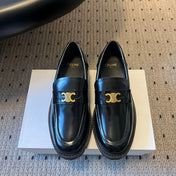CELINE 26S LOAFER IN BLACK CALFSKIN WITH ARC DE TRIOMPHE BUCKLE