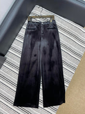 CHANEL 25S STRAIGHT-LEG VELVET PANTS 445