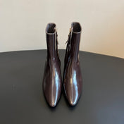 BOTTEGA VENETA 26S POINTED-TOE BOOTS 50 MM IN DARK BROWN CALFSKIN
