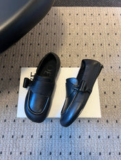 LOEWE 26S TOGGLE LOAFER 20MM IN BLACK SHINY CALFSKIN