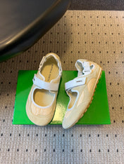 BOTTEGA VENETA 26S MARY JANE SNEAKER IN BEIGE SUEDE AND FABRIC