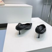PRADA 26S PUMPS 55MM IN BLACK CALFSKIN